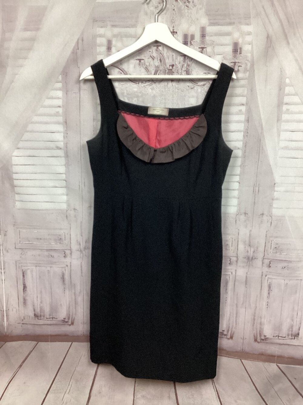 Anthropologie Moulinette Soeurs Black Sheath Dress 6